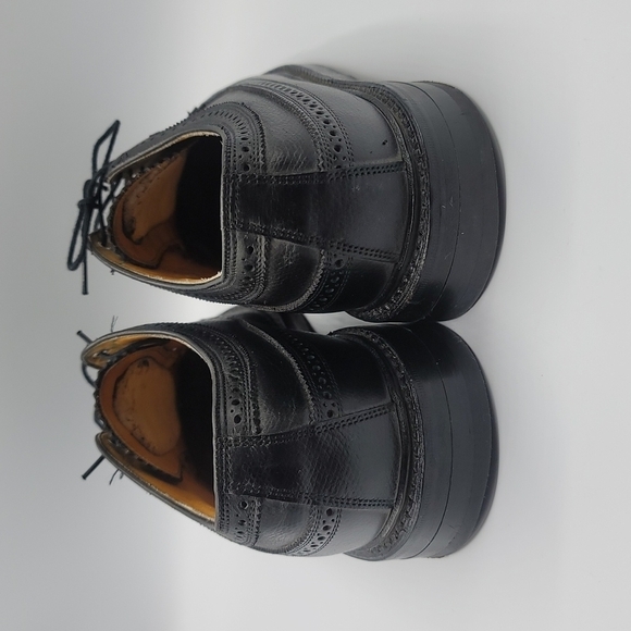 Vintage Florsheim Imperial Mens Black Lace Up Derby Wingtip Dress Shoes Size 12B main image 5